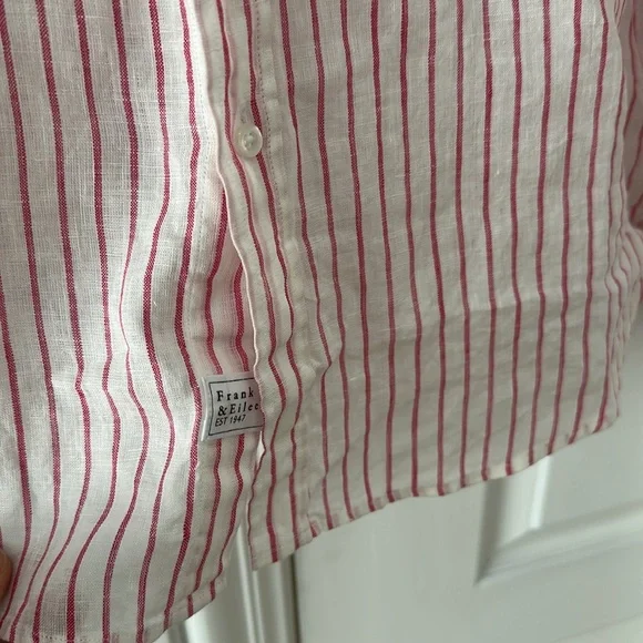 Net Frank & Eileen linen stripe blouse - Picture 4 of 5